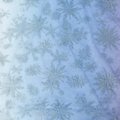 Tüllstoff Farbverlauf Glitzerkristalle blau lila silberfarbig 1,55m Breite