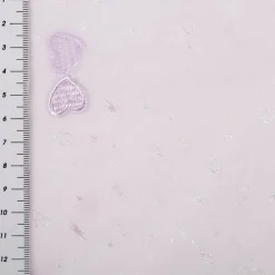 Tüll Stoff Herzchen Stickerei & Glitzer lila 125cm Breite
