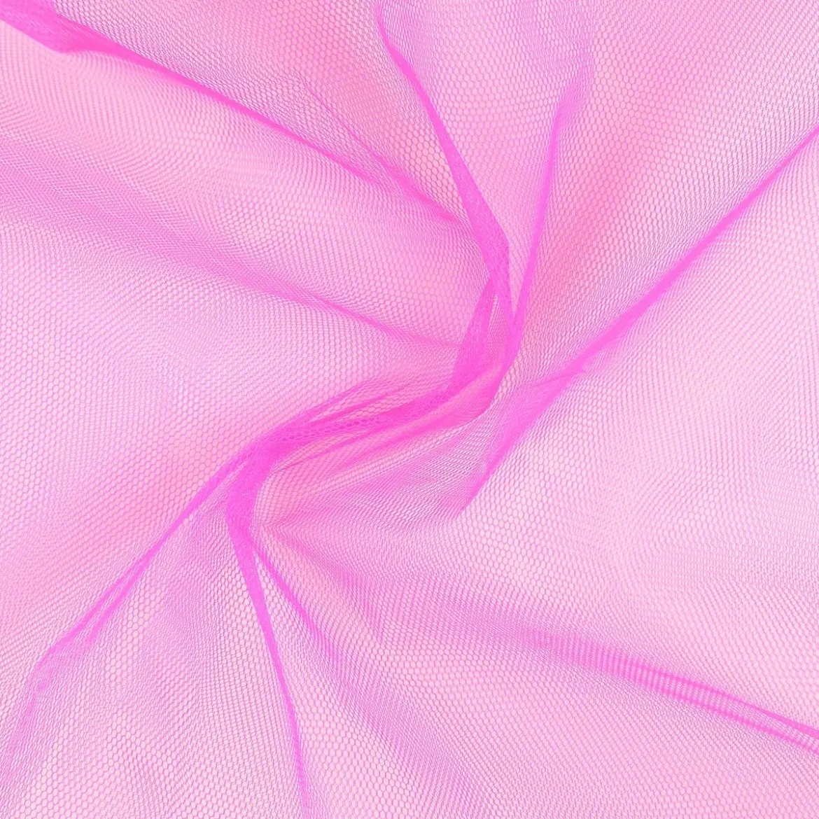 Tüll Stoff Meterware uni Pink 150cm