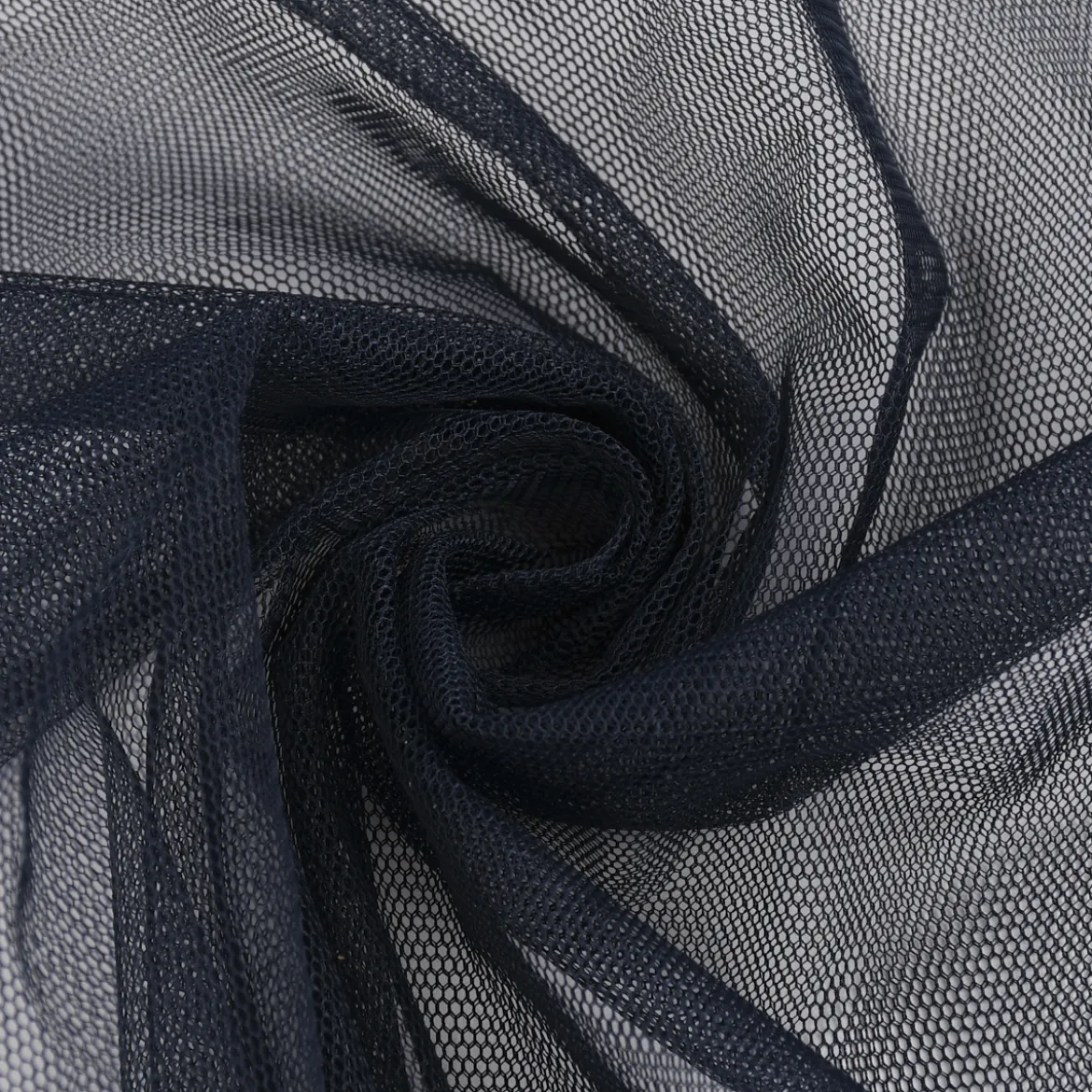 Tüll weich Brauttüll dunkelblau 1,6m Breite