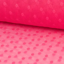 Tüll weich Brauttüll Punkte pink 1,60m