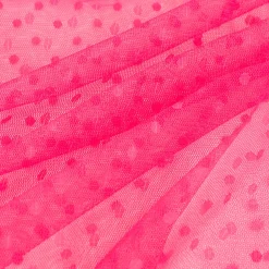 Tüll weich Brauttüll Punkte pink 1,60m