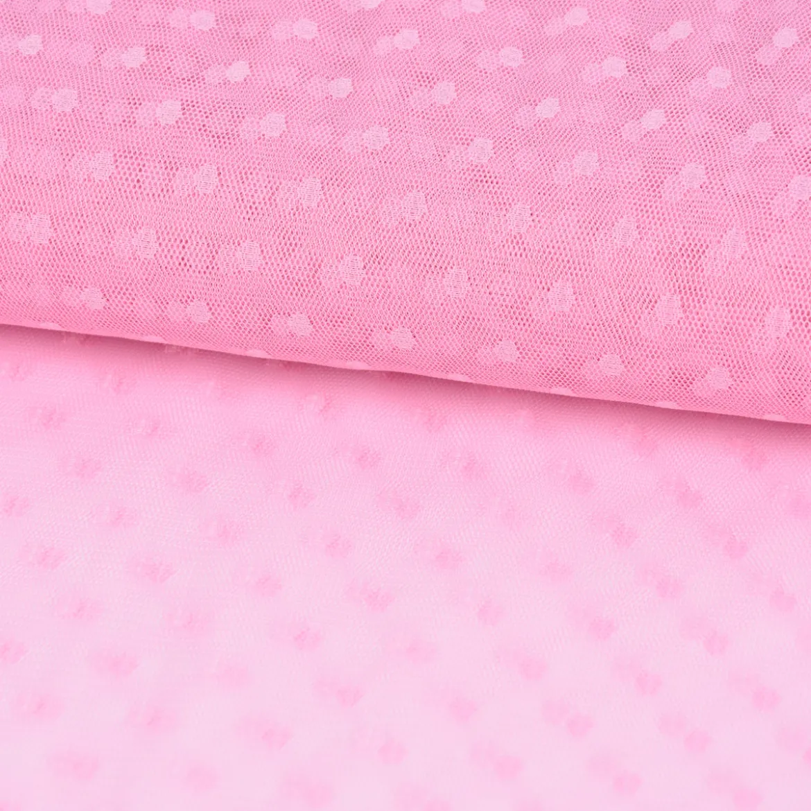 Tüll weich Brauttüll Punkte rosa 1,60m