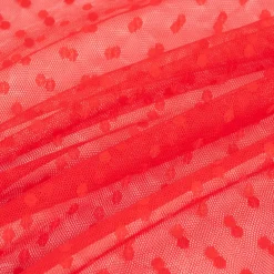 Tüll weich Brauttüll Punkte rot 1,60m
