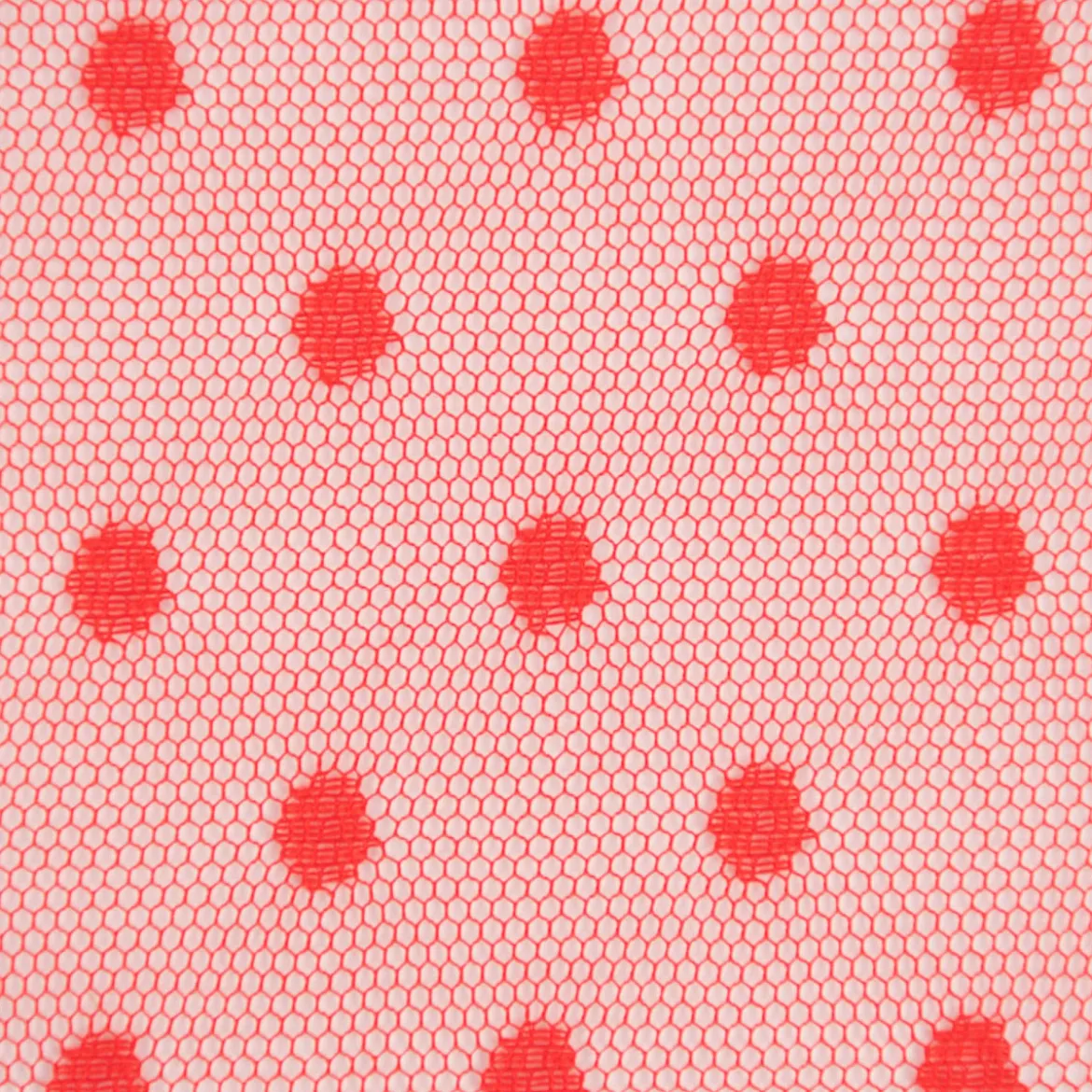 Tüll weich Brauttüll Punkte rot 1,60m