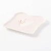 Toastteller Herz mit Strauß rosa weiß 14,5x15,5cm von Grafik Werkstatt