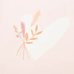 Toastteller Herz mit Strauß rosa weiß 14,5x15,5cm von Grafik Werkstatt