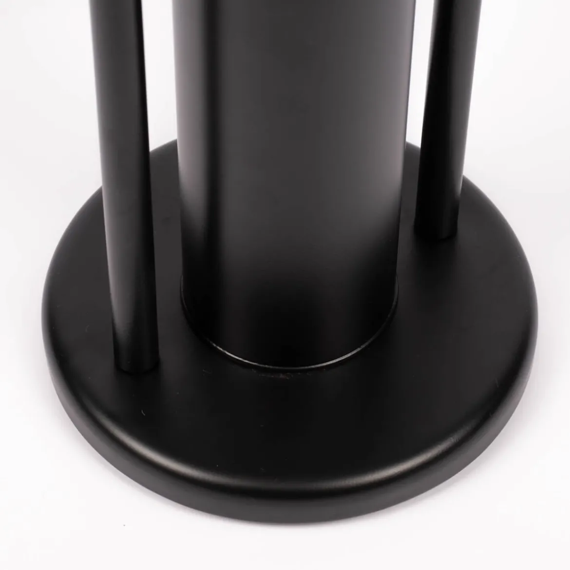 Toilettengarnitur Metall schwarz matt 78x15x22cm