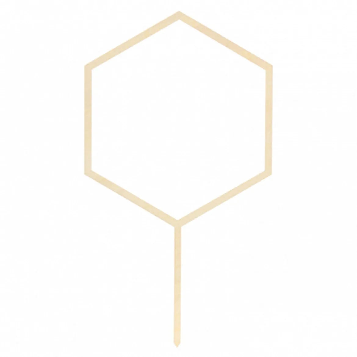 Torten Stecker Cake Topper Hexagon Holz 24cm