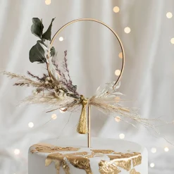 Torten Stecker Cake Topper Kreis Holz 24,5cm