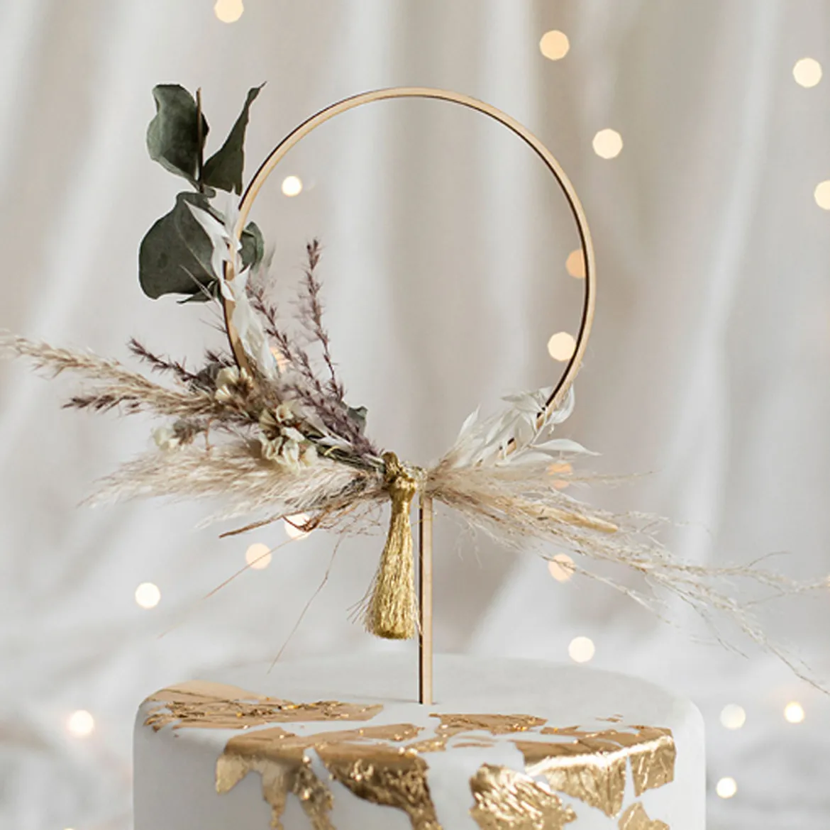 Torten Stecker Cake Topper Kreis Holz 24,5cm