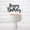 Torten Stecker Happy Birthday schwarz 22,5cm