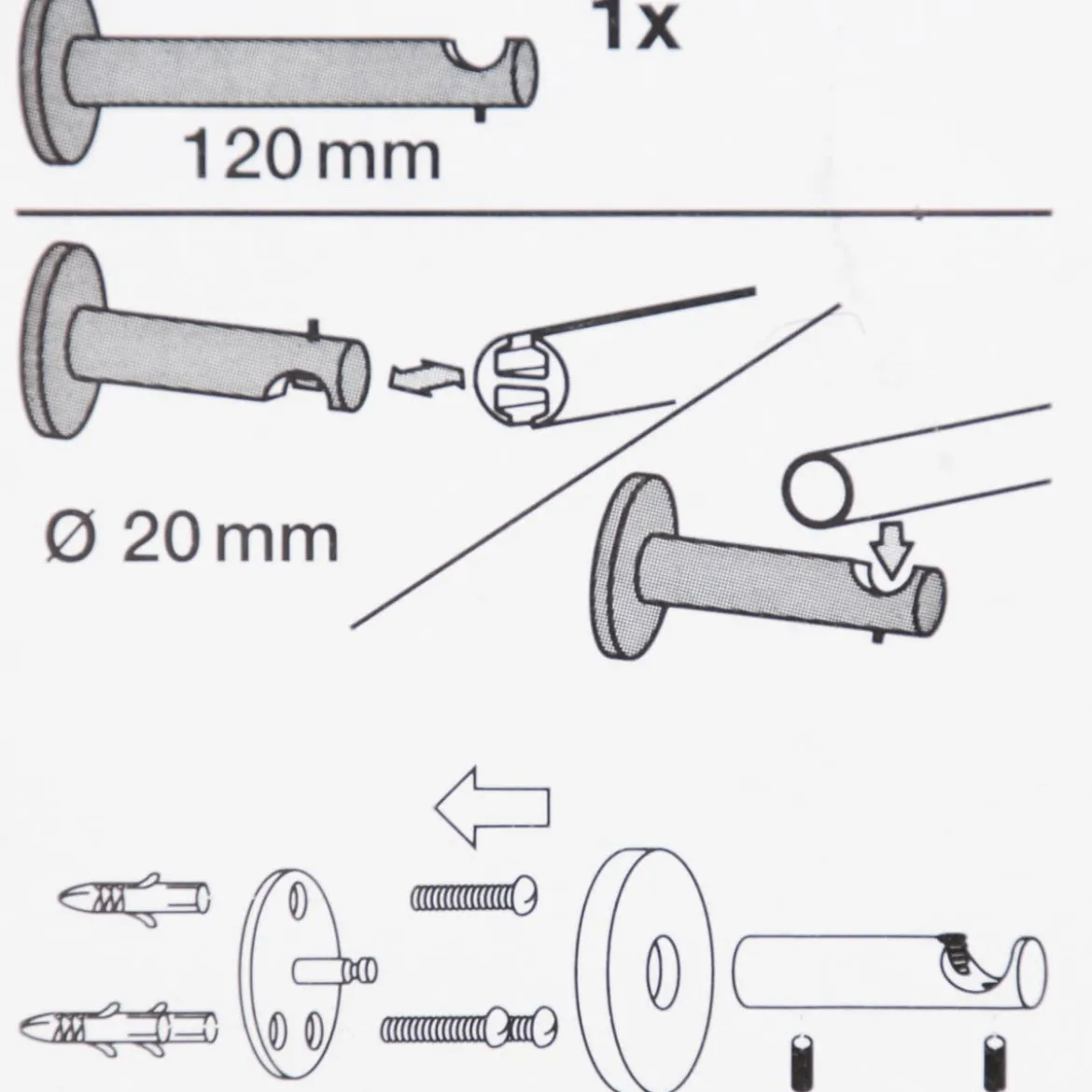 Träger 20mm function 12cm Madentechnik 1 Stück schwarz