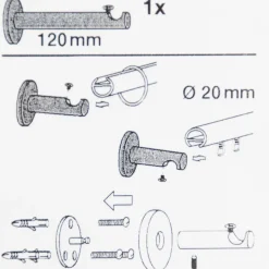 Träger 20mm function-turn 12cm Madentechnik 1 Stück schwarz