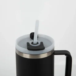Trinkbecher Runbott Latt 1100 Black mit Henkel 1100ml- geschmacksneutral, BPA-frei und auslaufsicher