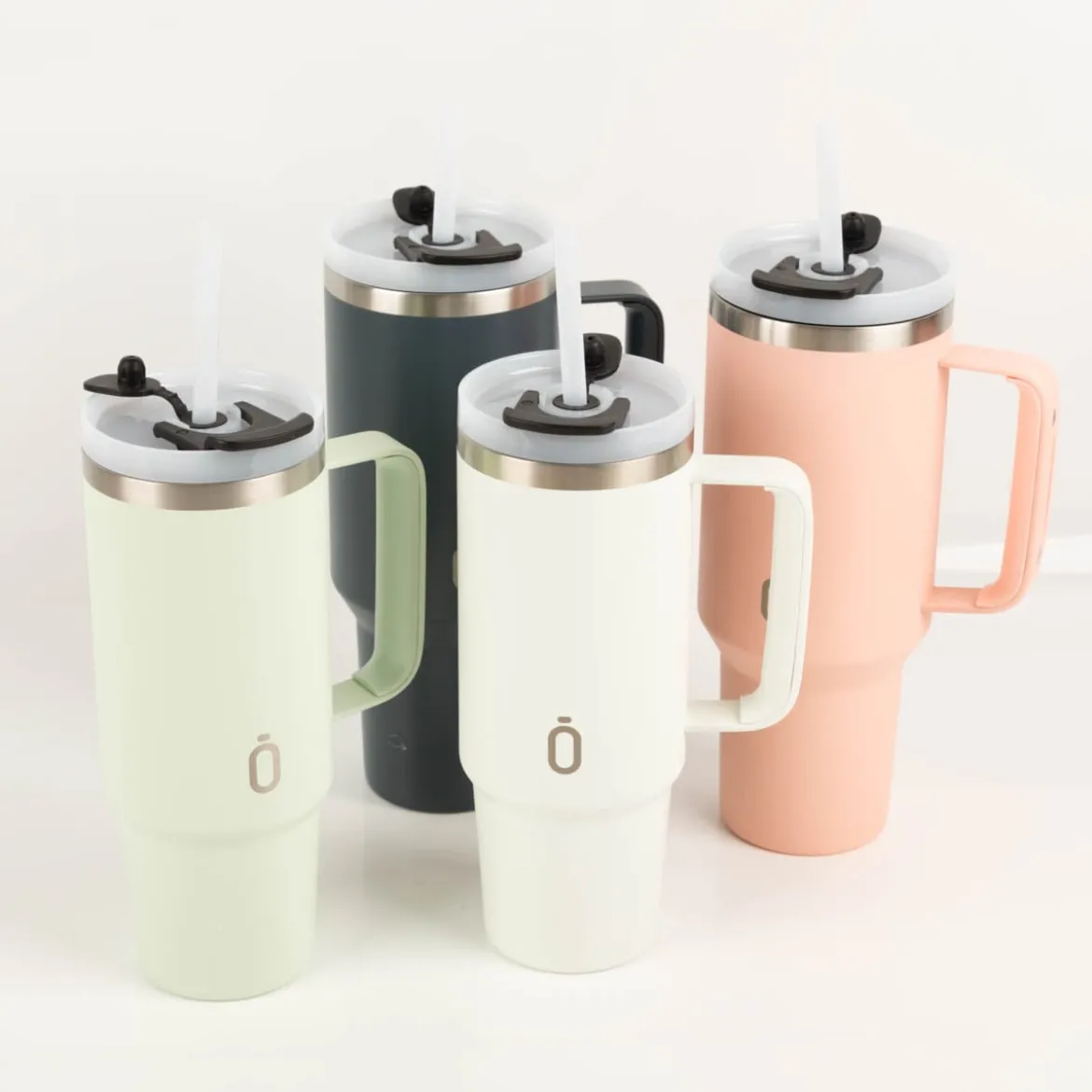 Trinkbecher Runbott Latt 800 Melon mit Henkel 800ml - geschmacksneutral, BPA-frei und auslaufsicher