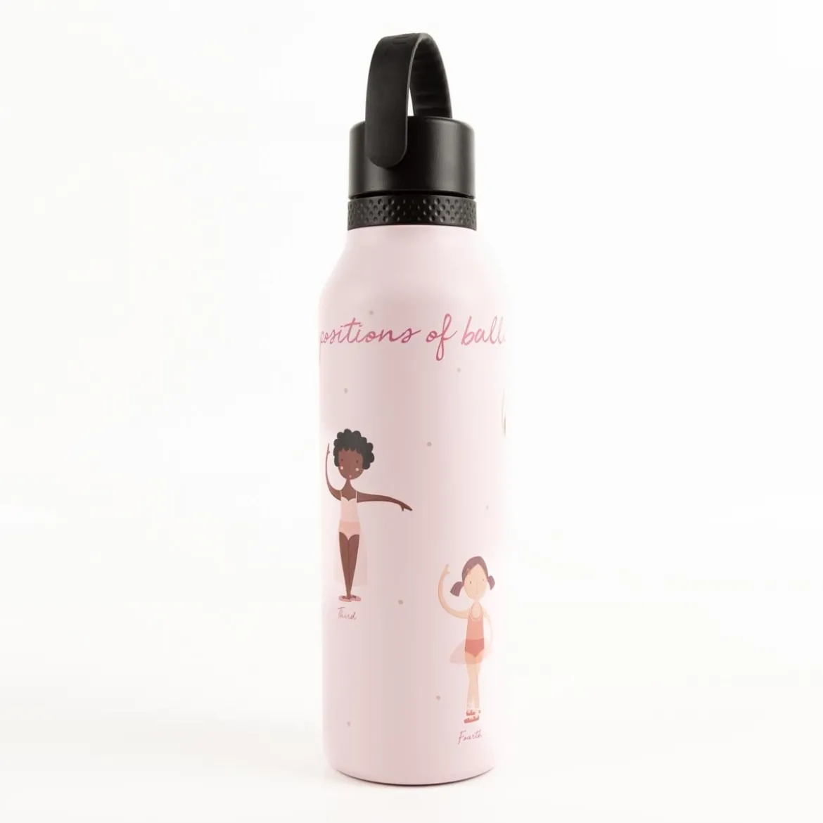 Trinkflasche Marta Munté Ballet rosa von Runbott 600ml - geschmacksneutral, BPA-frei und auslaufsicher
