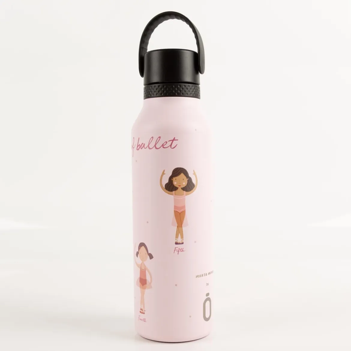 Trinkflasche Marta Munté Ballet rosa von Runbott 600ml - geschmacksneutral, BPA-frei und auslaufsicher