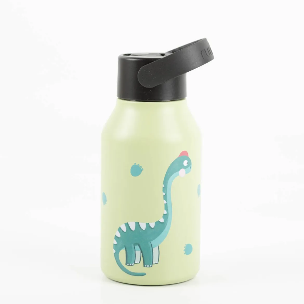 Trinkflasche Marta Munté Braquiosaurus grün von Runbott 350ml - geschmacksneutral, BPA-frei und auslaufsicher