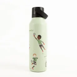 Trinkflasche Marta Munté Football mintgrün von Runbott 600ml - geschmacksneutral, BPA-frei und auslaufsicher