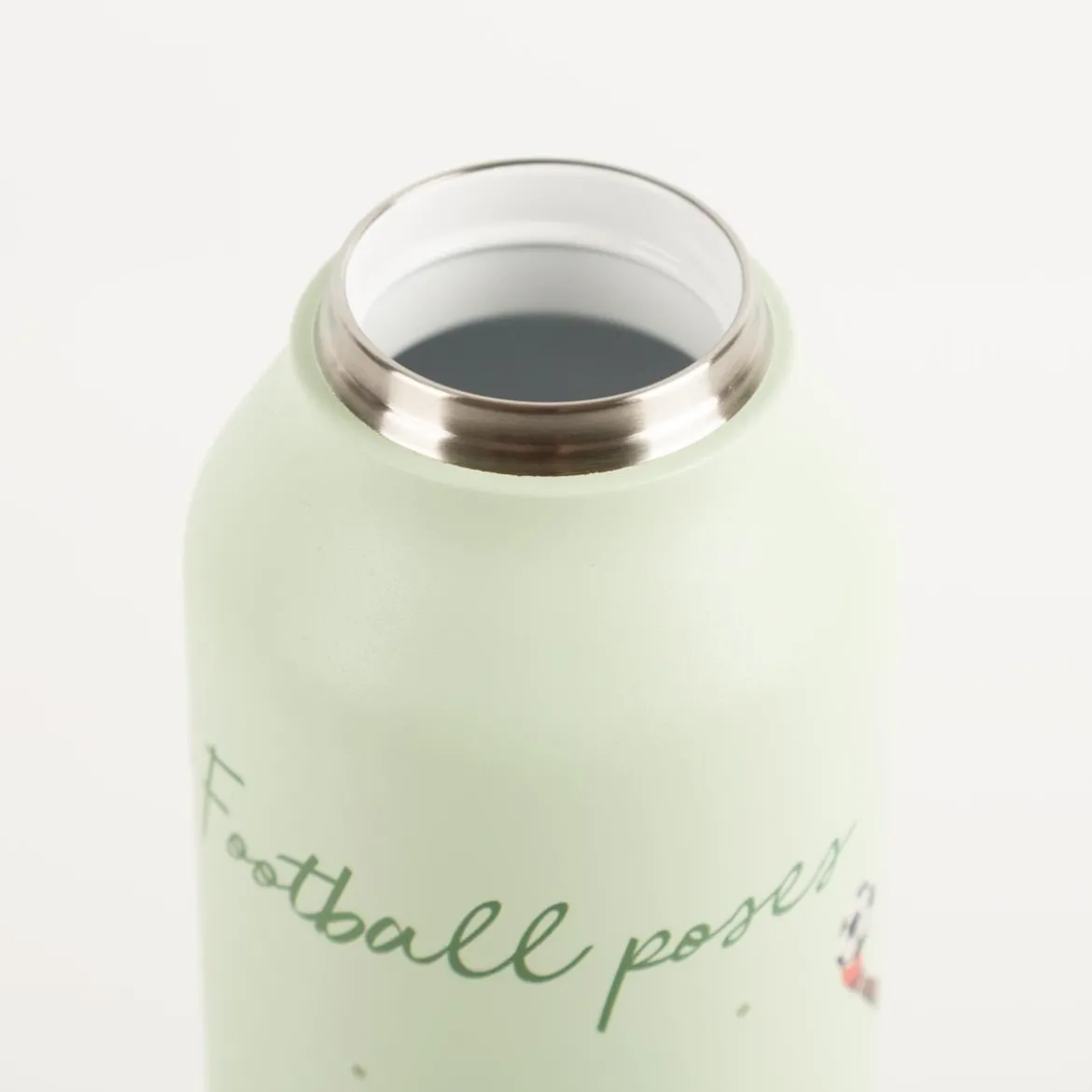Trinkflasche Marta Munté Football mintgrün von Runbott 600ml - geschmacksneutral, BPA-frei und auslaufsicher