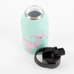 Trinkflasche Marta Munté Parasaulophus emerald pink von Runbott 350ml - geschmacksneutral, BPA-frei und auslaufsicher
