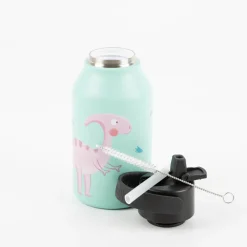 Trinkflasche Marta Munté Parasaulophus emerald pink von Runbott 350ml - geschmacksneutral, BPA-frei und auslaufsicher