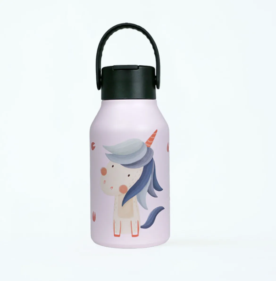 Trinkflasche Marta Munté Unicorn Powder Pink von Runbott 350ml - geschmacksneutral, BPA-frei und auslaufsicher