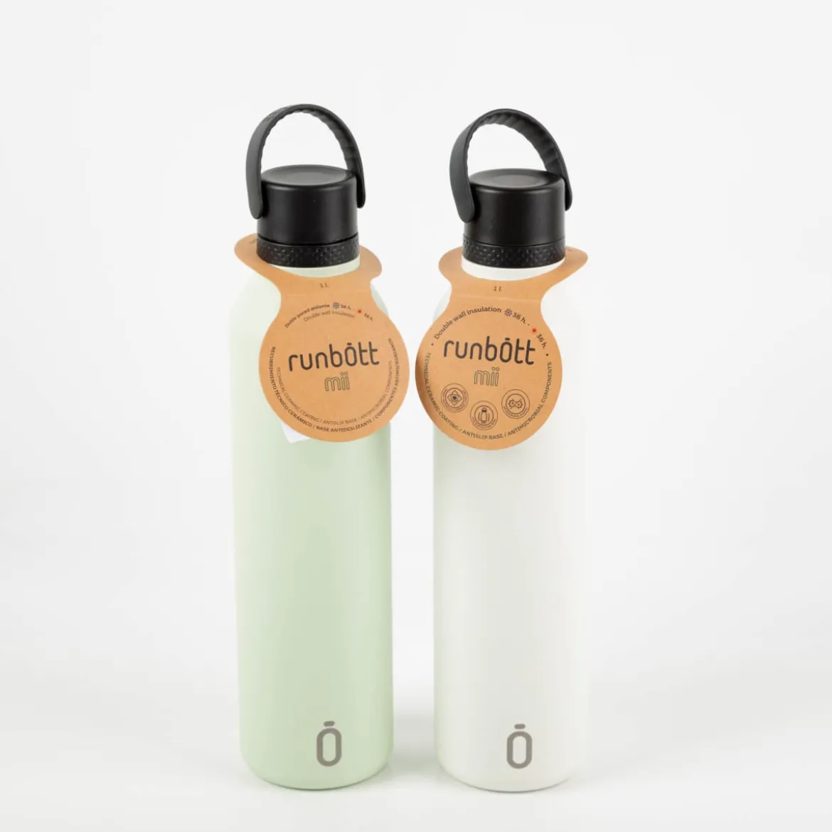 Trinkflasche Runbott MII 1L Cream 1000ml - geschmacksneutral, BPA-frei und auslaufsicher