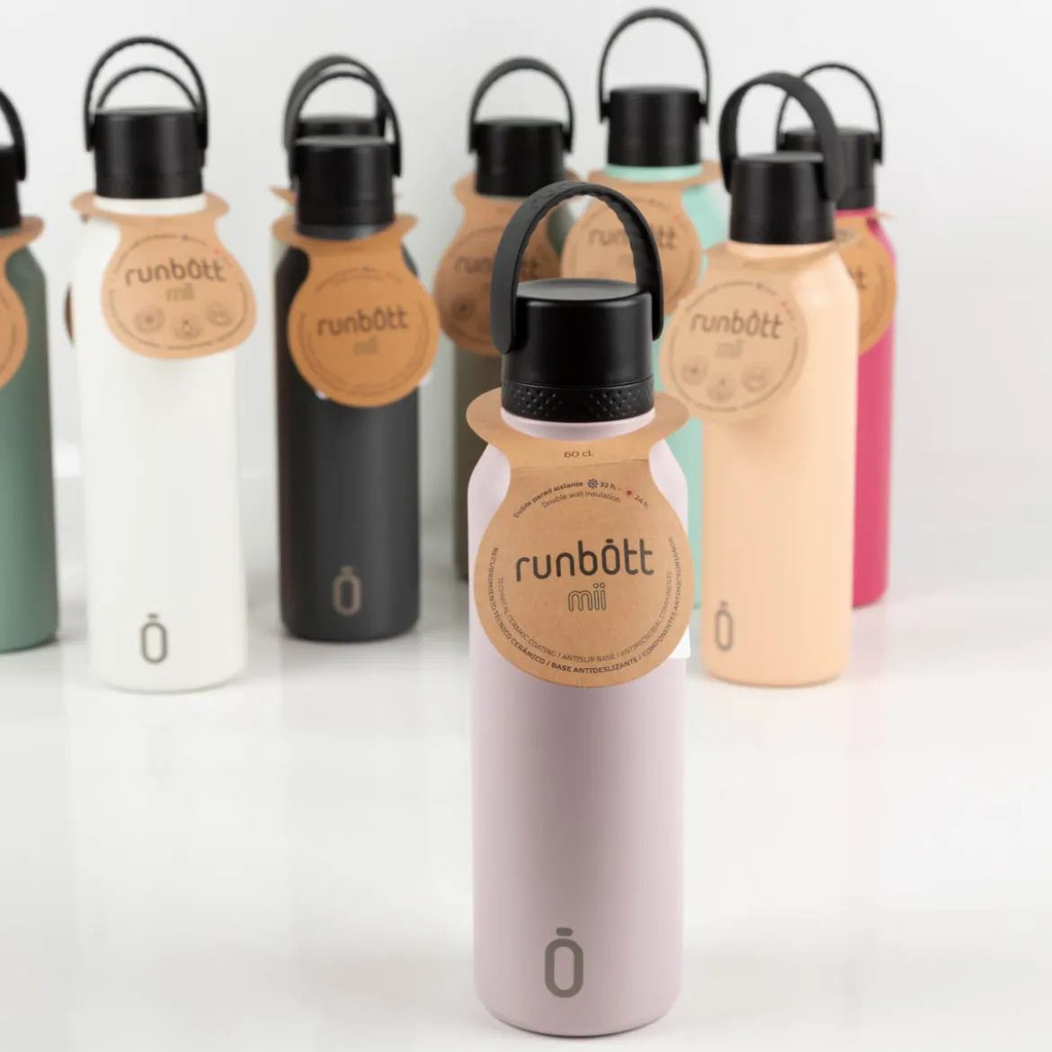 Trinkflasche Runbott MII 600ml Powder Pink - geschmacksneutral, BPA-frei und auslaufsicher