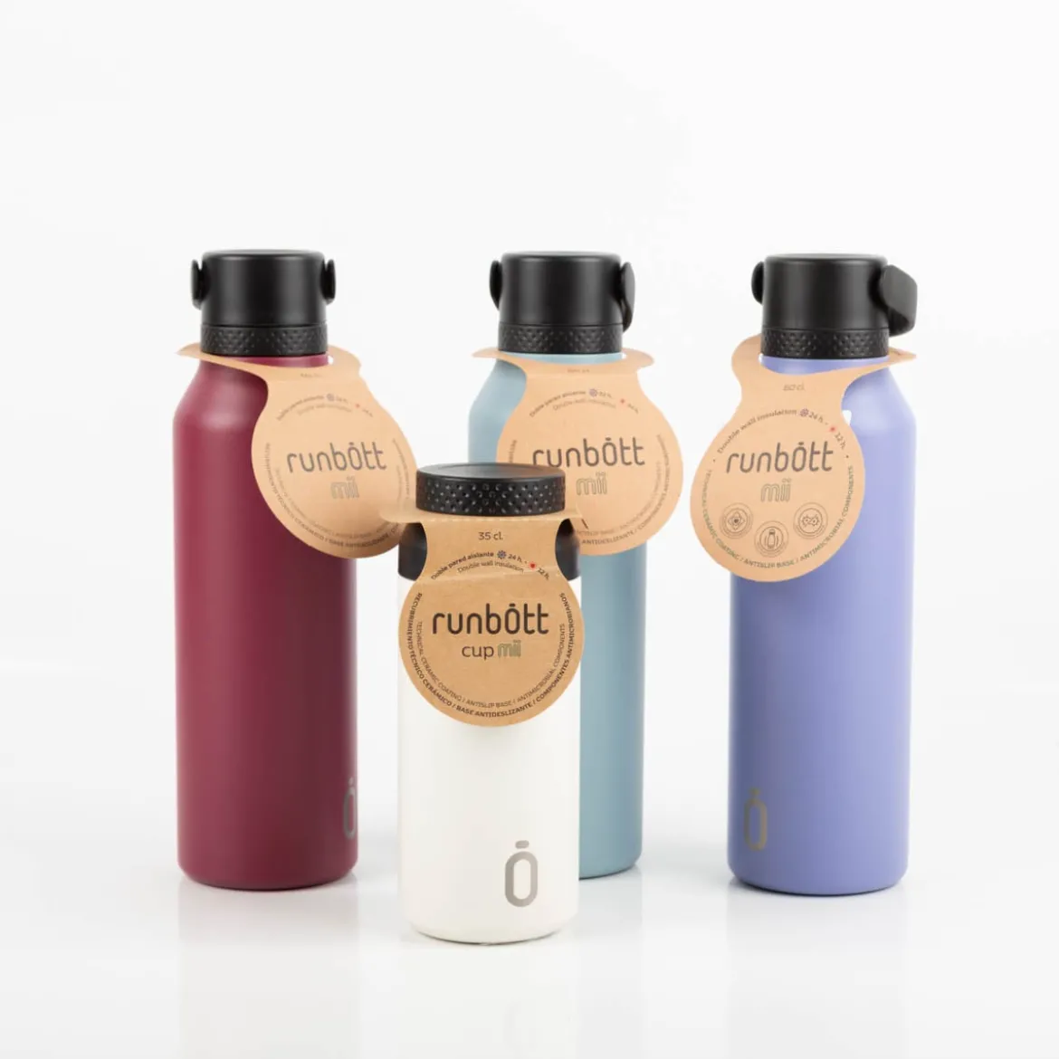 Trinkflasche Runbott MII 600ml Pomegranate - geschmacksneutral, BPA-frei und auslaufsicher