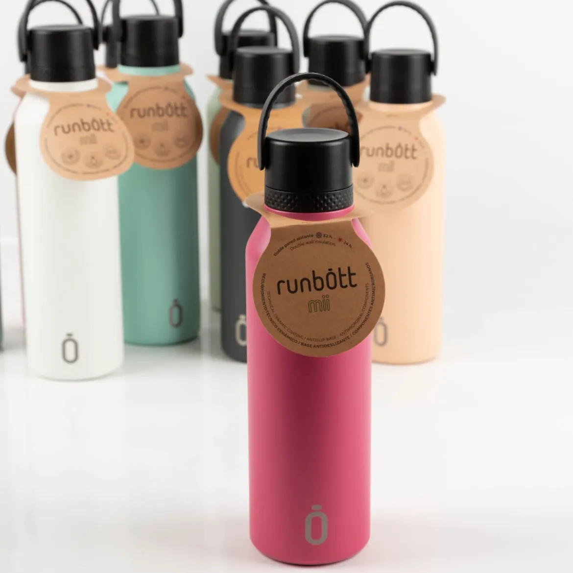 Trinkflasche Runbott MII 600ml Raspberry- geschmacksneutral, BPA-frei und auslaufsicher