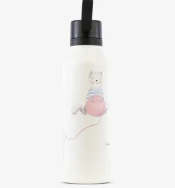 Trinkflasche Runbott 600ml La Tortuguita Blanca Lovley Cat Wool - geschmacksneutral, BPA-frei und auslaufsicher