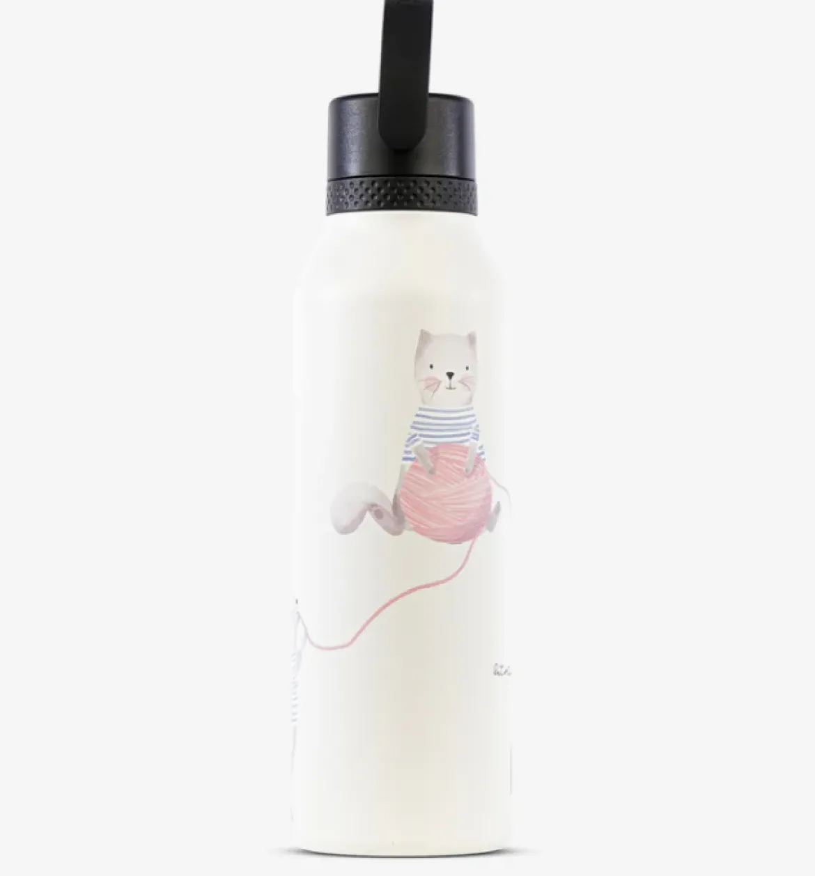 Trinkflasche Runbott 600ml La Tortuguita Blanca Lovley Cat Wool - geschmacksneutral, BPA-frei und auslaufsicher