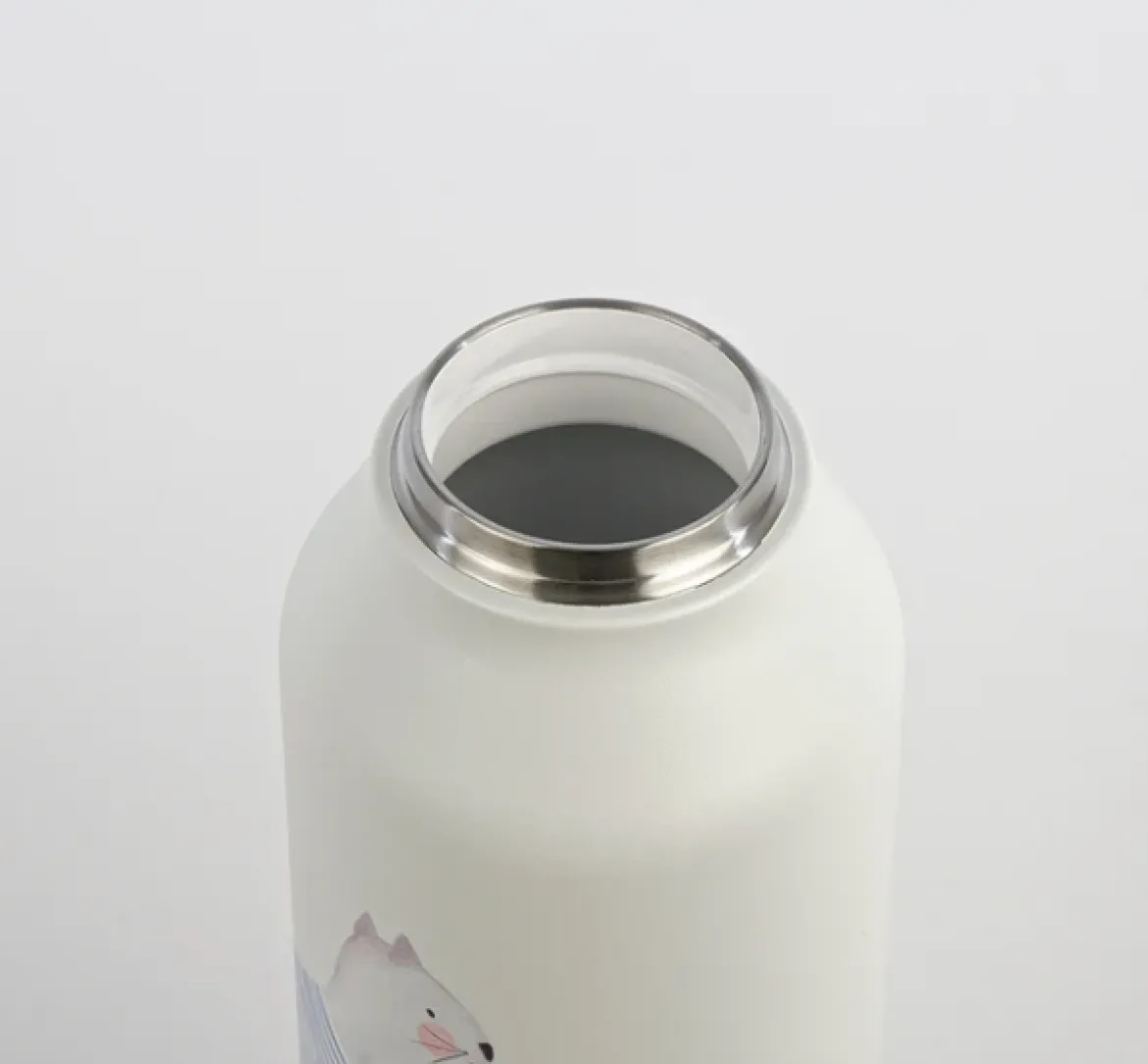Trinkflasche Runbott 600ml La Tortuguita Blanca Lovley Cat Wool - geschmacksneutral, BPA-frei und auslaufsicher