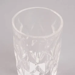 Trinkglas Diamantmuster geprägt Glas farblos 13x8cm