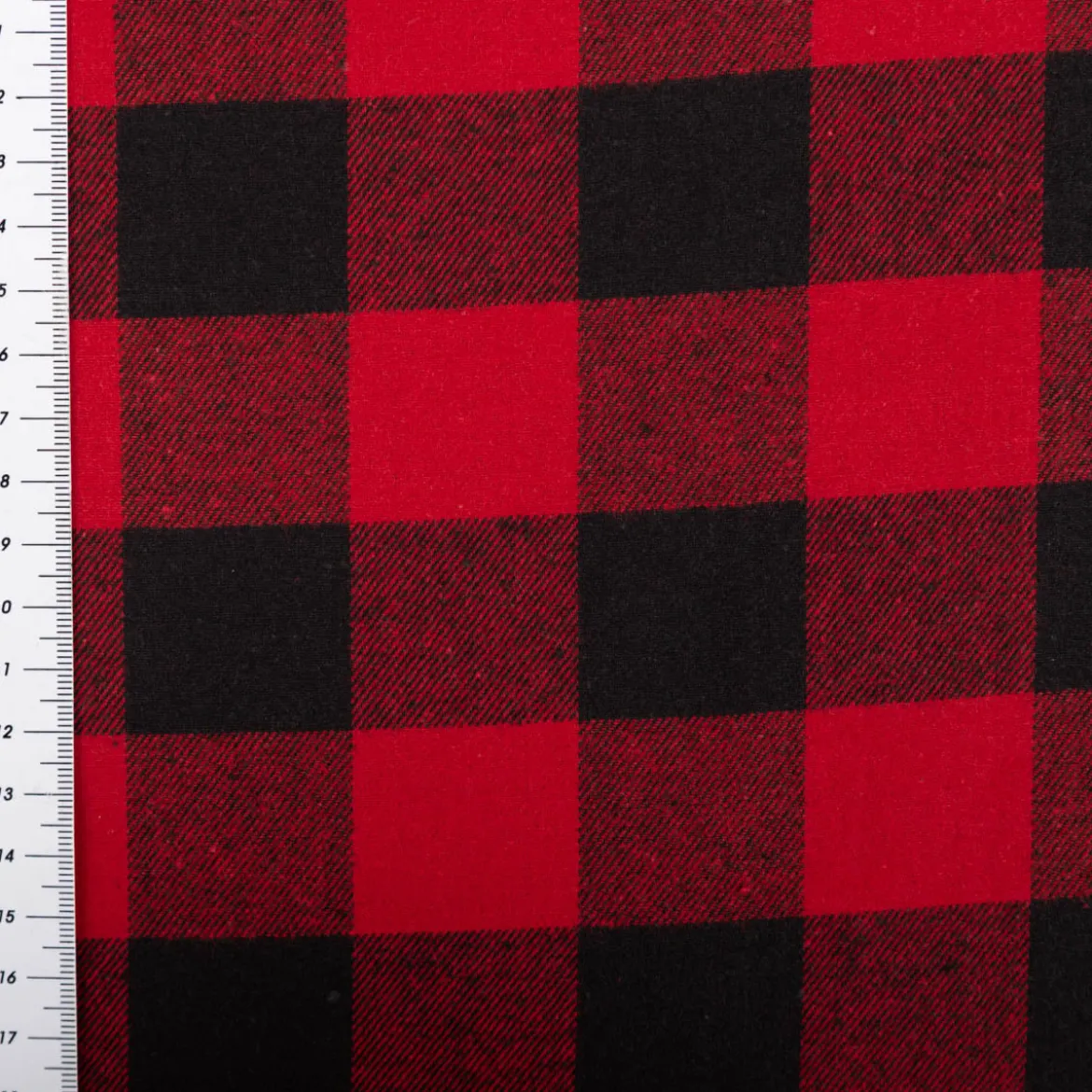 Twill Stoff Baumwollstoff Karo rot schwarz 145cm