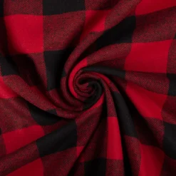 Twill Stoff Baumwollstoff Karo rot schwarz 145cm