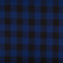 Twill Stoff Baumwollstoff Karo blau schwarz 145cm