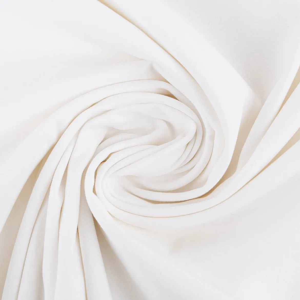 Twill Stoff Stretch Köper aus Baumwolle einfarbig weiß 1,35m Breite