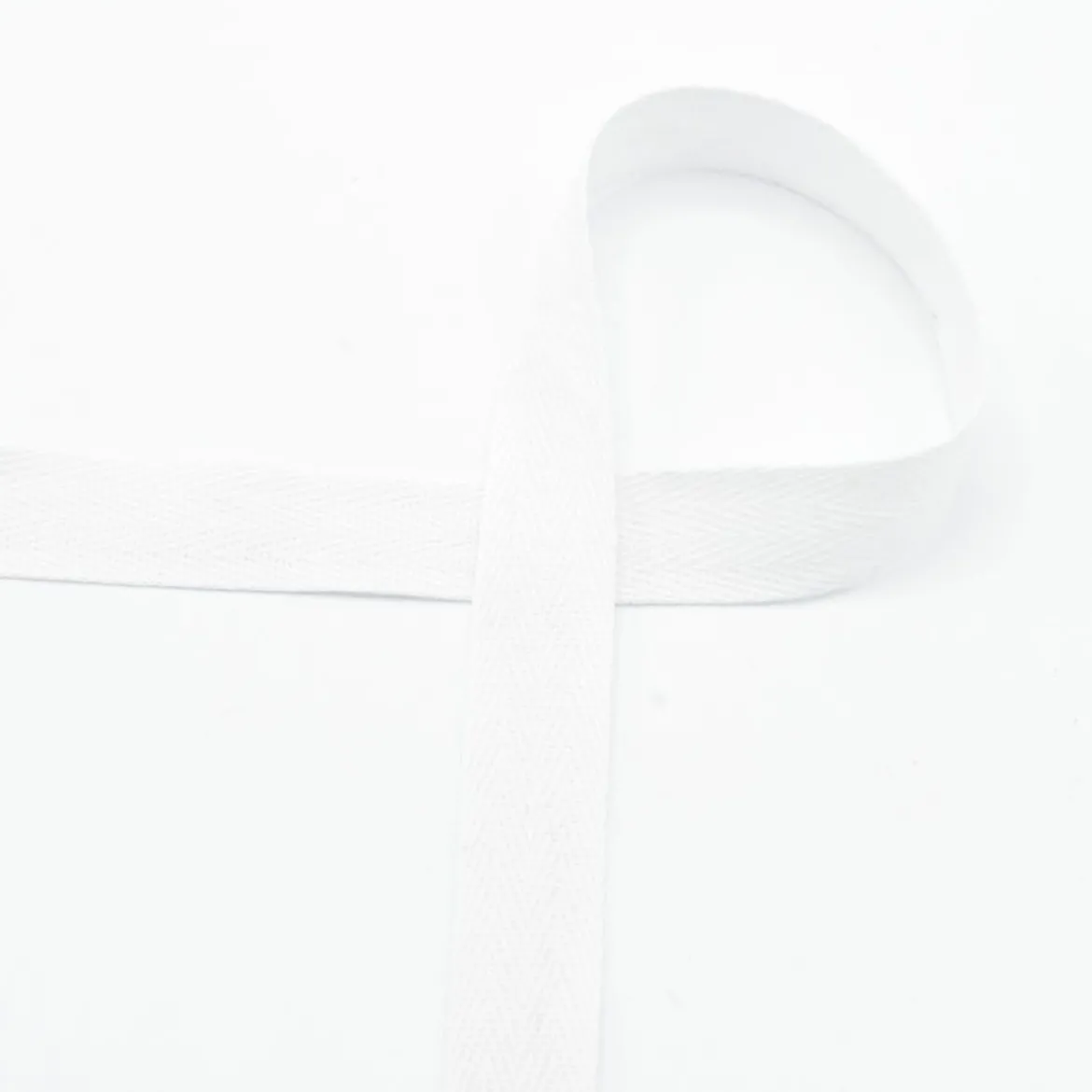 Twill Tape Köper Baumwollband Meterware White 20mm Breite