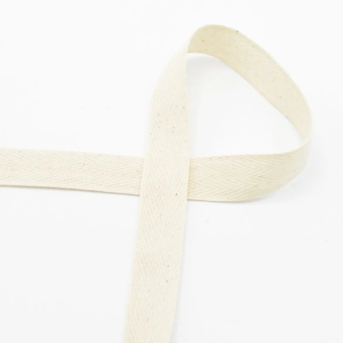 Twill Tape Köper Baumwollband Meterware Ecru 20mm Breite