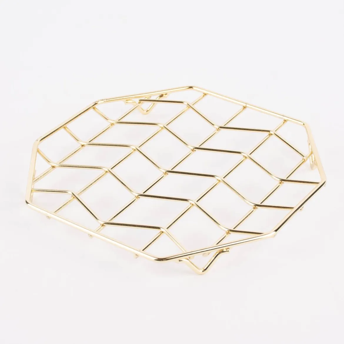 Untersetzer Metall goldfarbig 20x20x2cm