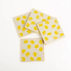Untersetzer Zitronen Lemon Coaster 4er Set von Sass & Belle