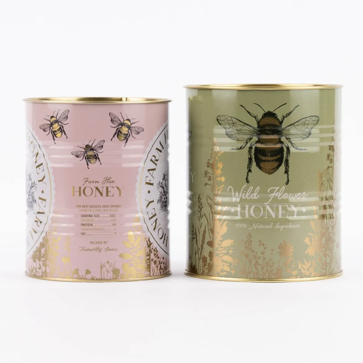 Utensilienhalter Wild Flowers Honey Biene 2er Set grün goldfarbig verschiedene Größen