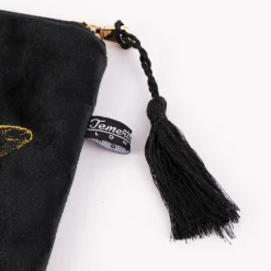 Utensilien Tasche Biene Samt schwarz goldfarbig 19x16,5cm verschiedene Motive