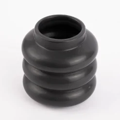 Vase abstrakt Wellen Keramik anthrazit 11x11cm