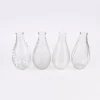 Vase bauchig geprägt verschiedene Muster Glas klar 11x24cm