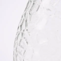 Vase bauchig geprägt verschiedene Muster Glas klar 11x24cm
