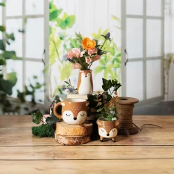Vase Deer Rehkitz handbemalt von Sass & Belle